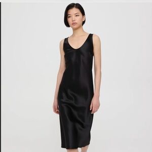 Tank Dress in bonded satin